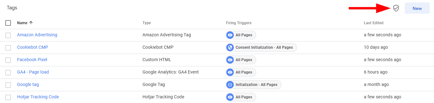 The tags overview